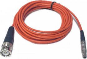 Berg Orange Quality Ultrasonic Flaw Cable, Lemo 00 Straight to BNC (MPKX), 12 ft (RG174)